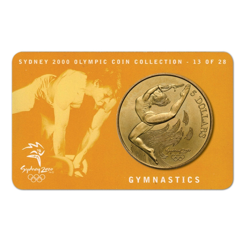 $5 2000 Sydney Olympics Gymnastics Al/Bronze UNC