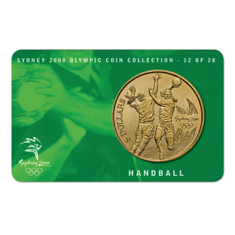 $5 2000 Sydney Olympics Handball Al/Bronze UNC
