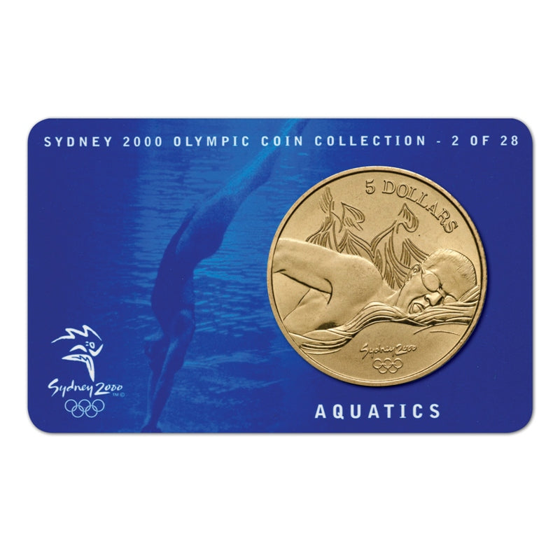 $5 2000 Sydney Olympics Aquatics Al/Bronze UNC