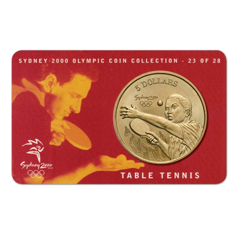 $5 2000 Sydney Olympics Table Tennis Al/Bronze UNC