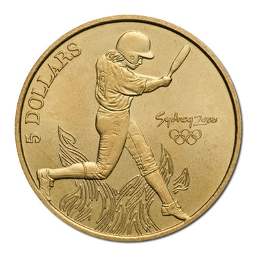 $5 2000 Sydney Olympics Softball Al/Bronze UNC