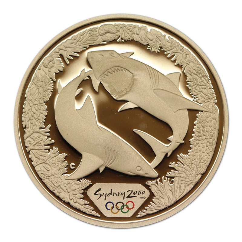 $5 2000 Olympic - Great White Sharks Silver Proof