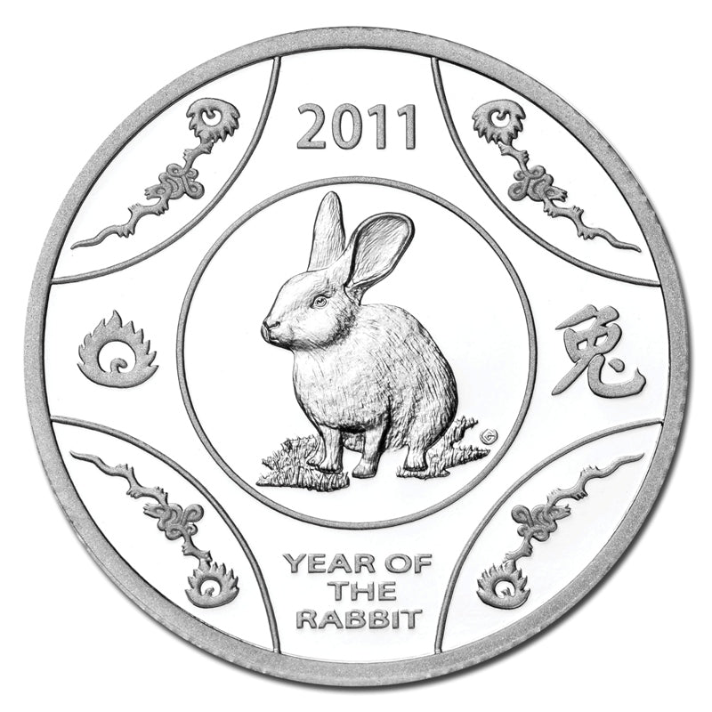 $1 2011 Year of Rabbit Silver Proof