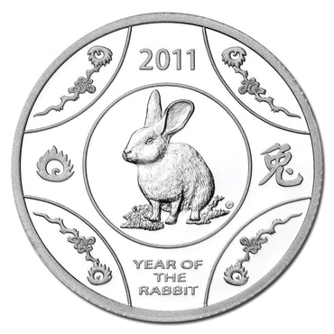 $1 2011 Year of Rabbit Silver Proof