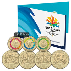 2018 XXI Commonwealth Games 7 Coin Collection | 2018 XXI Commonwealth Games 7 Coin Collection | 2018 XXI Commonwealth Games 7 Coin Collection - $1 Reverse | 2018 XXI Commonwealth Games 7 Coin Collection - Folder