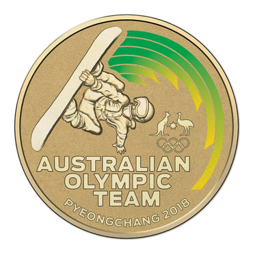 $1 2018 Pyeongchang Australian Olympic Team Al/Bronze UNC