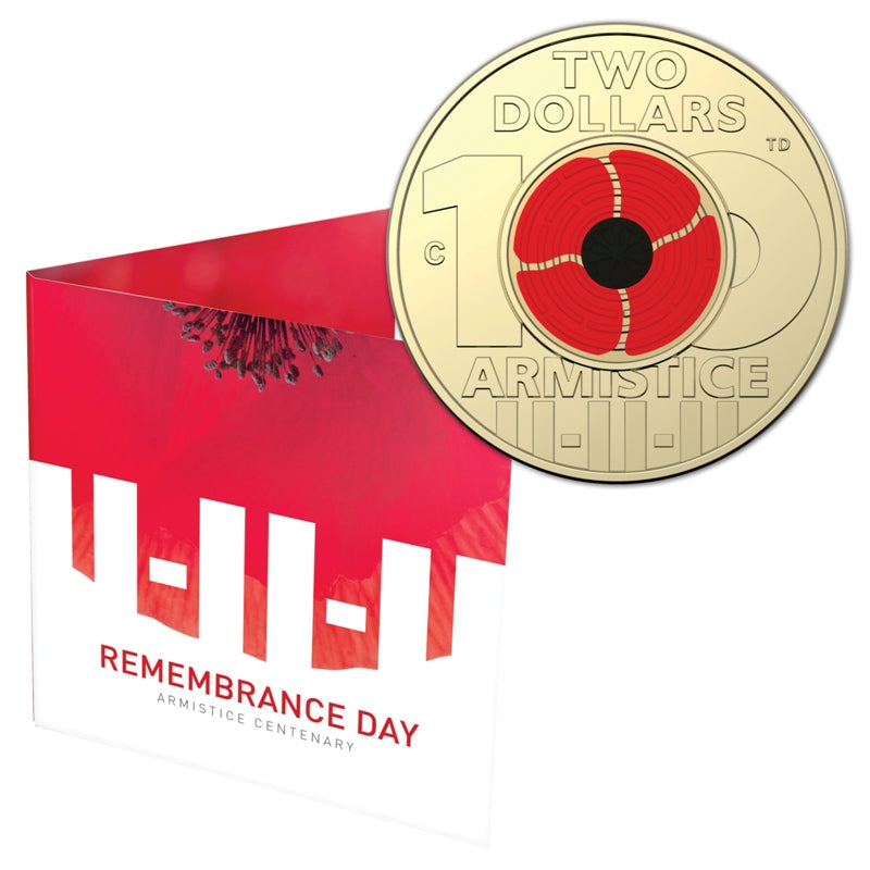 $2 2018 Remembrance Day 'C' Mintmark UNC | $2 2018 Remembrance Day 'C' Mintmark UNC REVERSE | $2 2018 Remembrance Day 'C' Mintmark UNC OBVERSE