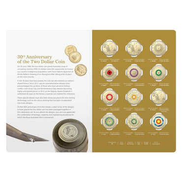 $2 2018 30th Anniversary Two Dollar Coin 12 Coin Collection