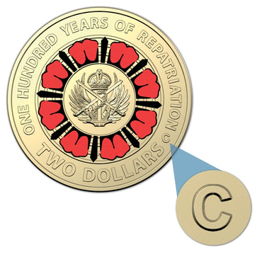 $2 2019 100 Years of Repatriation 'C' Mintmark