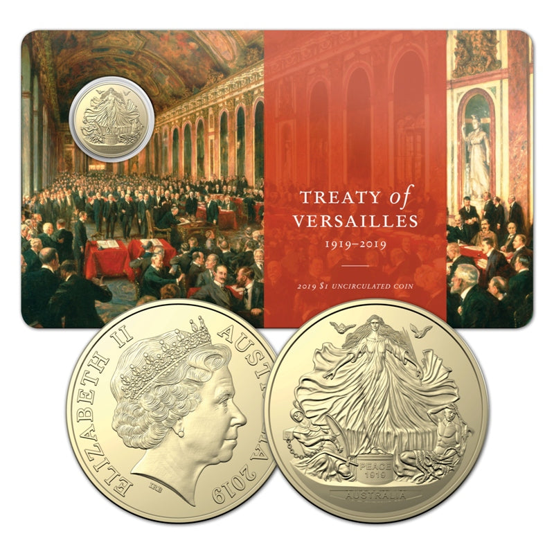 $1 2019 Treaty of Versailles Al/Bronze UNC | $1 2019 Treaty of Versailles Al/Bronze UNC REVERSE | $1 2019 Treaty of Versailles Al/Bronze UNC OBVERSE