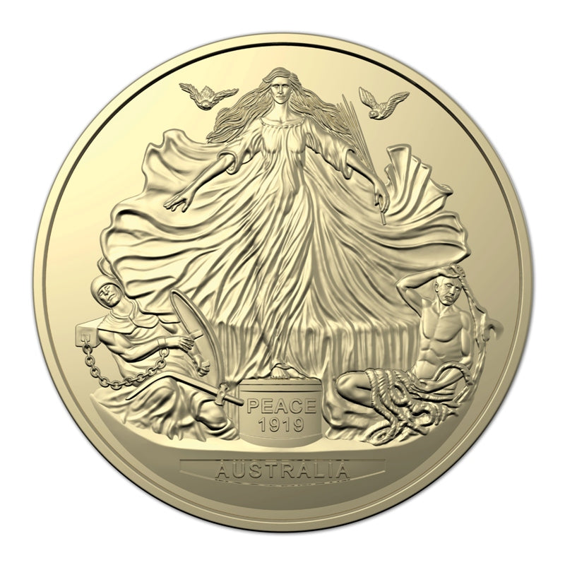 $1 2019 Treaty of Versailles Al/Bronze UNC