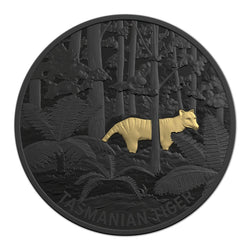 $5 2019 Echoes of Australian Fauna - Tasmanian Tiger Selectively Gold Plated Fine Silver Proof