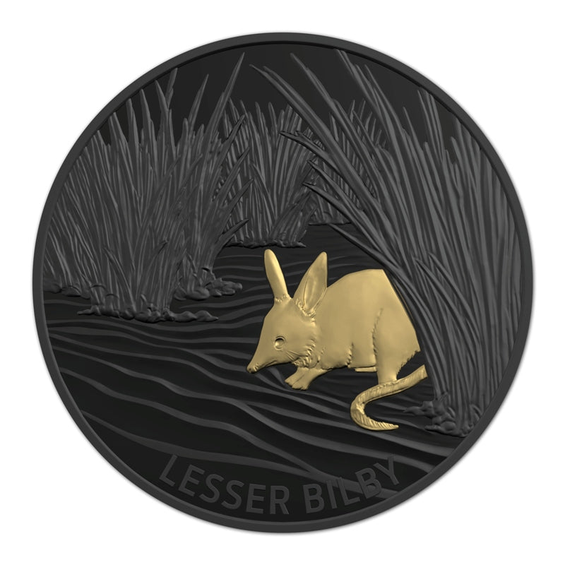 $5 2019 Echoes of Australian Fauna - Lesser Bilby Selectively Gold Plated Fine Silver Proof