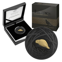$5 2019 Echoes of Australian Fauna - Night Parrot Selectively Gold Plated Fine Silver Proof | $5 2019 Echoes of Australian Fauna - Night Parrot Selectively Gold Plated Fine Silver Proof | $5 2019 Echoes of Australian Fauna - Night Parrot Selectively Gold Plated Fine Silver Proof