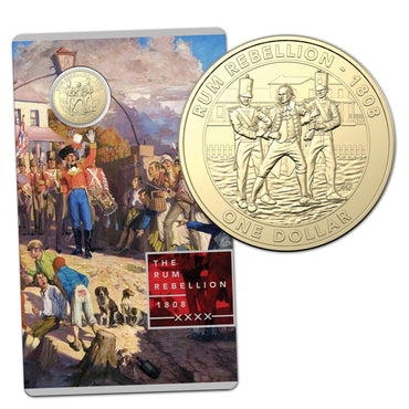 $1 2019 Rum Rebellion Al/Bronze UNC | $1 2019 Rum Rebellion Al/Bronze UNC REVERSE | $1 2019 Rum Rebellion Al/Bronze UNC OBVERSE