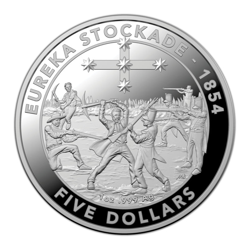 $5 2019 Eureka Stockade 1oz Silver Proof