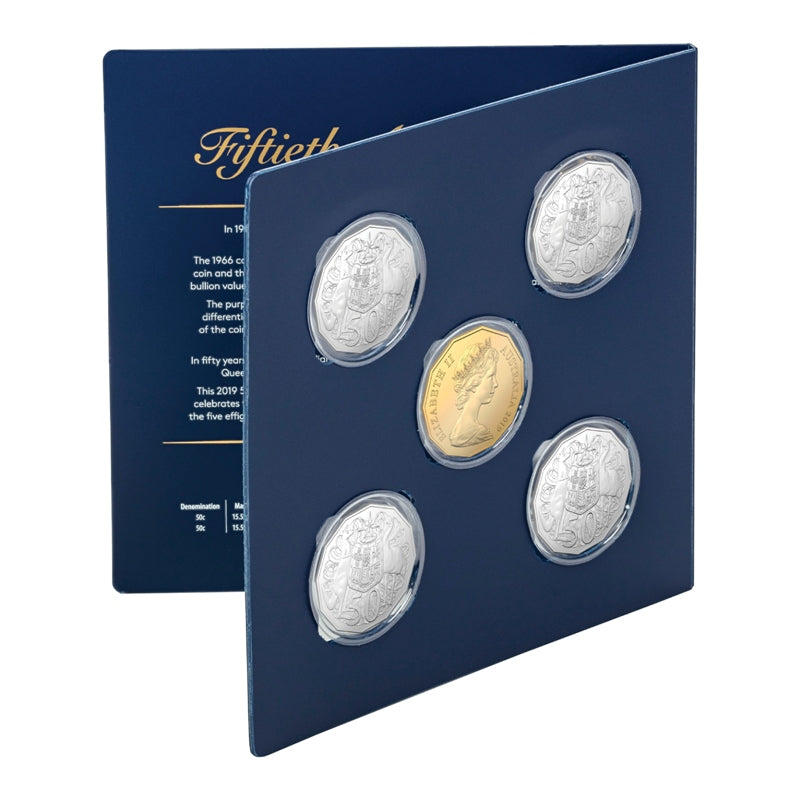 2019 50th Anniversary of the 50 Cent 5 Coin UNC Set