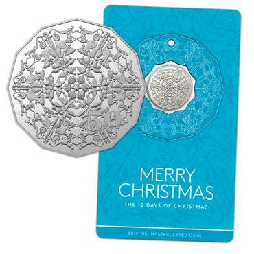 50c 2019 Merry Christmas UNC | 50c 2019 Merry Christmas UNC REVERSE | 50c 2019 Merry Christmas UNC OBVERSE