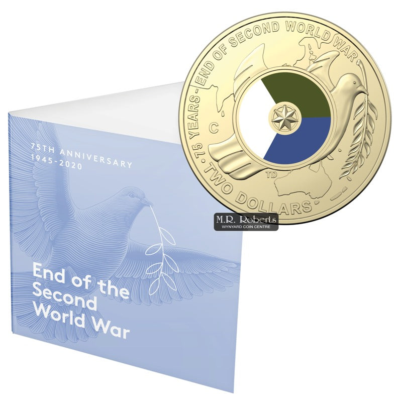 $2 2020 75th Anniversary of the End of WWII 'C' Mintmark UNC | $2 2020 75th Anniversary of the End of WWII 'C' Mintmark UNC REVERSE | $2 2020 75th Anniversary of the End of WWII 'C' Mintmark UNC OBVERSE