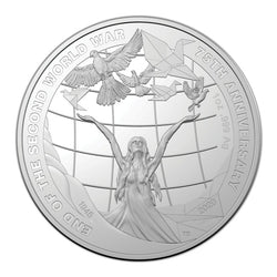 $5 2020 75th Anniversary of the End of WWII 1oz Silver Proof