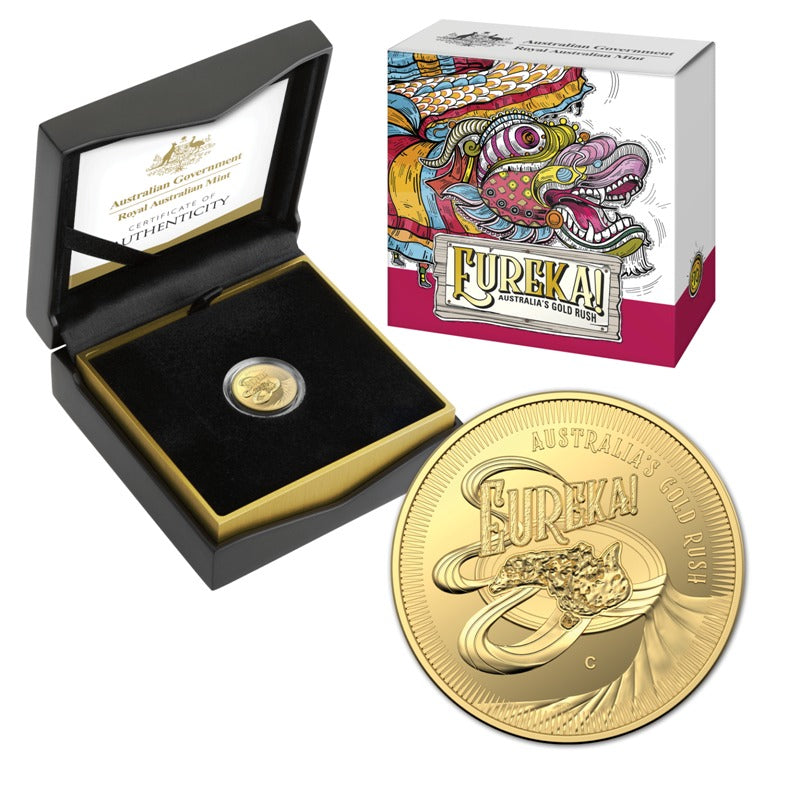 $10 2020 Eureka Gold Proof Coin | $10 2020 Eureka Gold Proof Coin REVERSE | $10 2020 Eureka Gold Proof Coin OBVERSE
