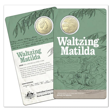 50c 2020 Waltzing Matilda Gold Plated UNC