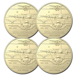 $1 2021 Heroes of the Sky RAAF 4 Coin UNC Set