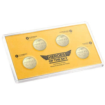 $1 2021 Heroes of the Sky RAAF 4 Coin UNC Set