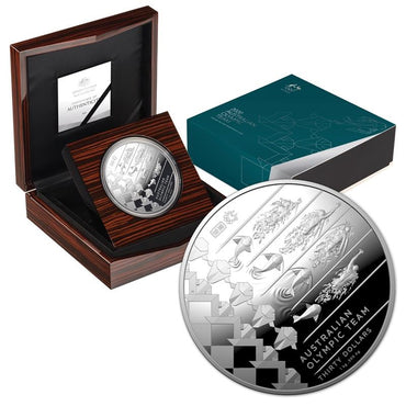 $30 2020 Australian Olympic Team 1 Kilo Silver Proof