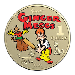 $1 2021 Ginger Meggs Centenary Coloured 2 Coin UNC Set