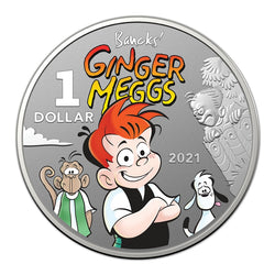 $1 2021 Ginger Meggs Centenary 1/2oz Silver Frosted UNC 2 Coin Set