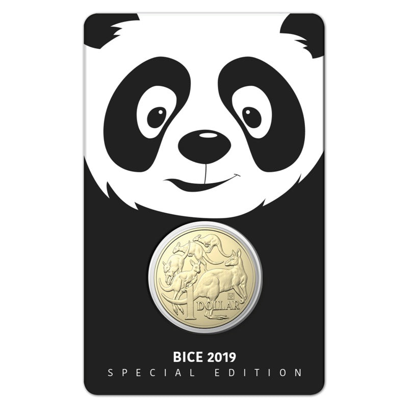 $1 2019 Panda Privy Mark Al/Bronze UNC | $1 2019 Panda Privy Mark Al/Bronze UNC REVERSE