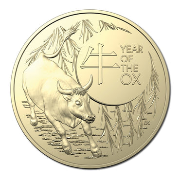 $1 2021 Year of the Ox 2 Coin Set UNC