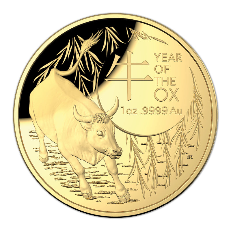 $100 2021 Year of the Ox 1oz Gold Proof Domed