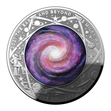 $5 2021 The Earth & Beyond - The Milky Way Domed Silver Proof