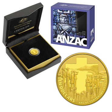$10 2015 ANZAC Centenary 1/10oz Gold Proof