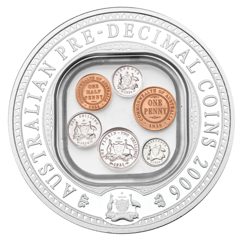 2006 Australian Pre-Decimal Locket 1oz Silver Coin