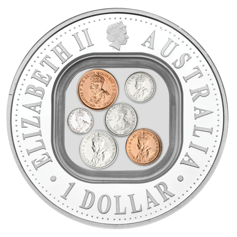2006 Australian Pre-Decimal Locket 1oz Silver Coin