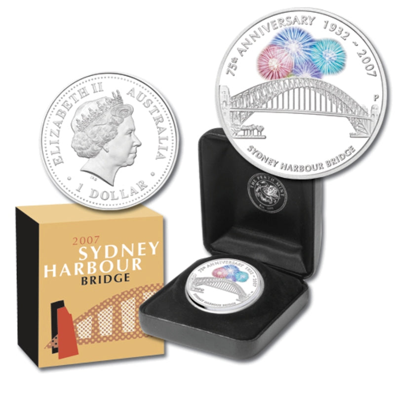 2007 Sydney Harbour Bridge 1oz Silver Proof Coin reverse