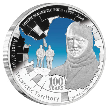 AAT South Magnetic Pole 1oz Silver Proof Reverse