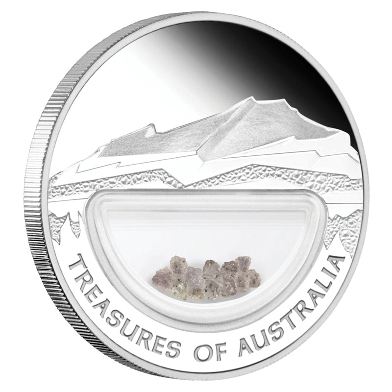 2009 Treasures of Australia - Diamonds 1oz Silver Proof Coin reverse
