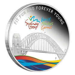 2009 World Masters Games - Sydney 1oz Silver Coloured Proof Coin