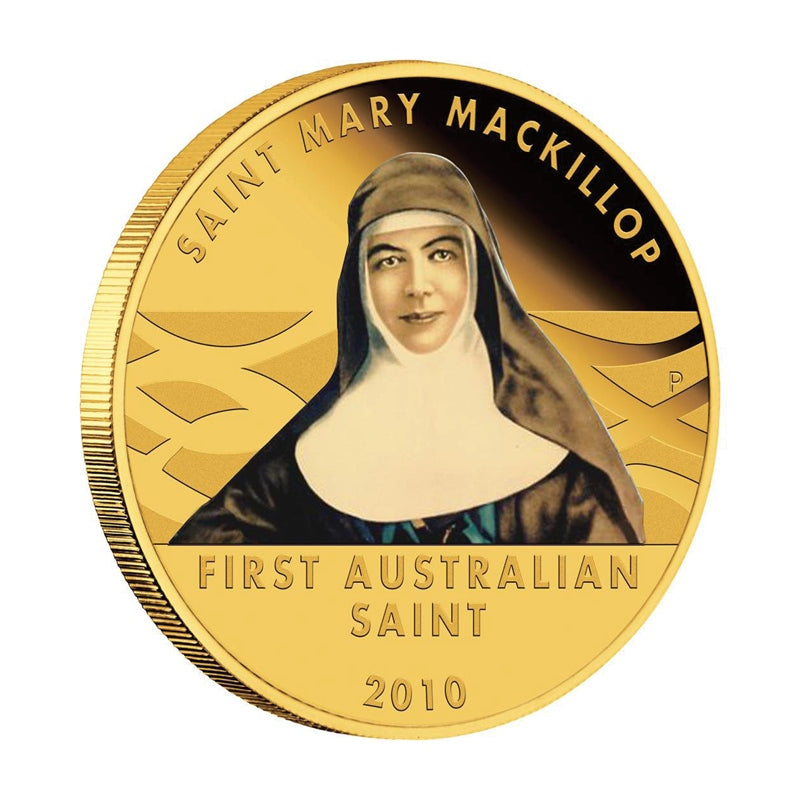2010 Saint Mary MacKillop 1/10oz Gold $15 Proof