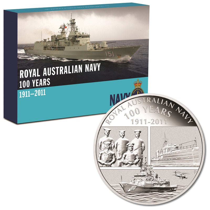 2011 Royal Australian Navy Centenary 1oz Silver Coin & Badge Set