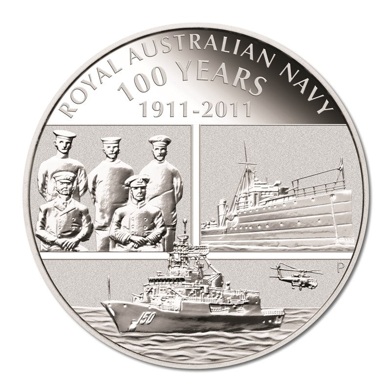 2011 Royal Australian Navy Centenary 1oz Silver Coin & Badge Set | 2011 Royal Australian Navy Centenary 1oz Silver Coin & Badge Set reverse | 2011 Royal Australian Navy Centenary 1oz Silver Coin & Badge Set box