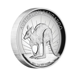 2011 Kangaroo High Relief 1oz Silver Proof