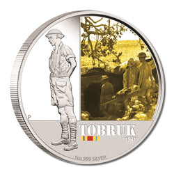 2011 Famous Battles - Tobruk 1941 1oz Silver reverse | 2011 Famous Battles - Tobruk 1941 1oz Silver box