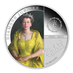 2012 Queen Elizabeth II Diamond Jubilee 1oz Silver Proof