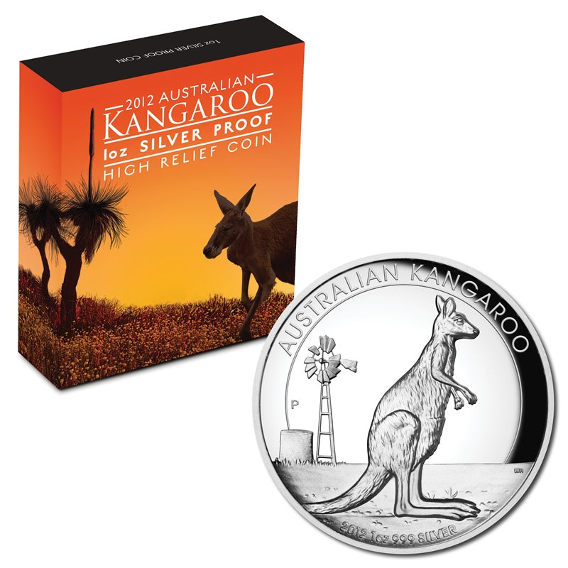 2012 Kangaroo High Relief 1oz Proof