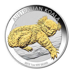 2012 Koala Gilded 1oz Silver